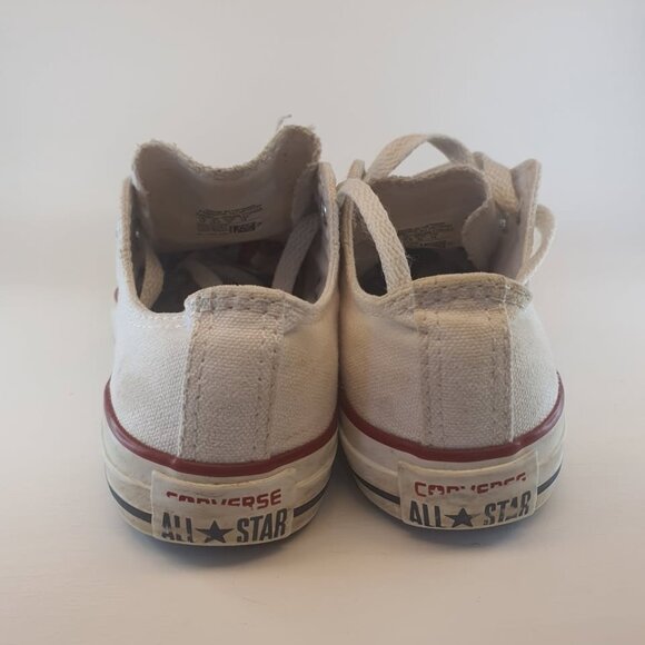 Converse All Star White Canvas Sneakers Youth's Size 13 Lace Up - Picture 2 of 7